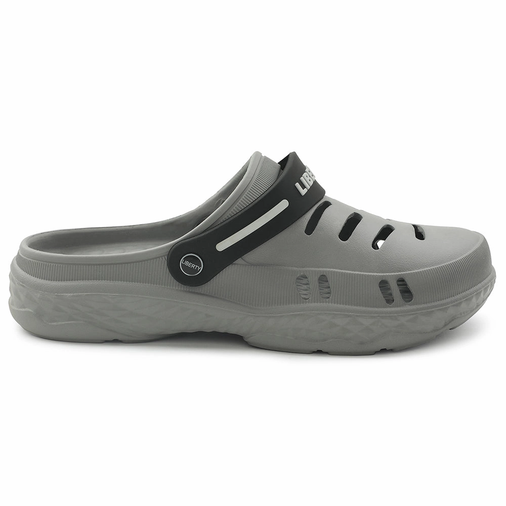A-HA Casual Grey Clogs For Men BEACHRIDEM By Liberty Sandals Pointed Toe