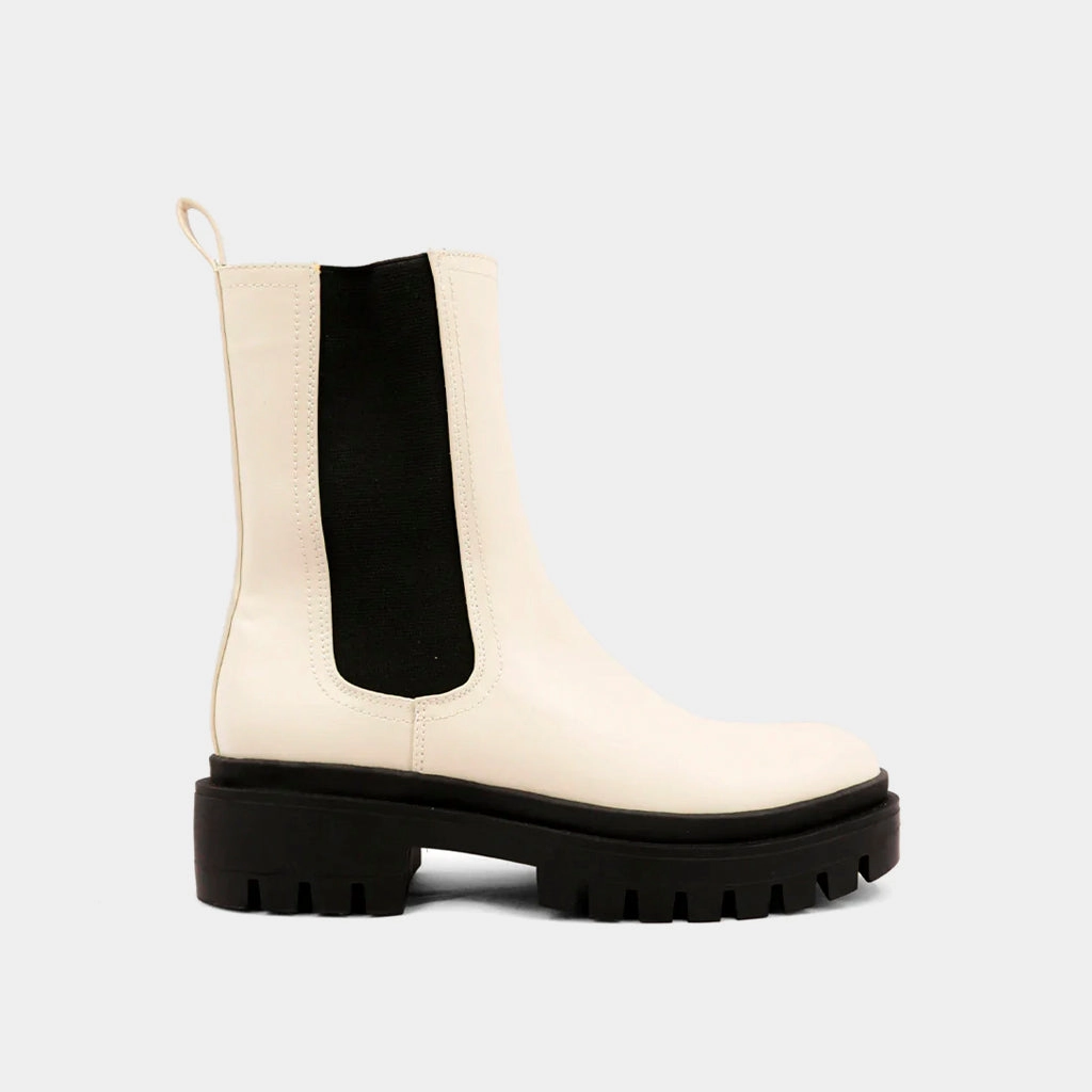 YUSNAN Slip On Leather Boots