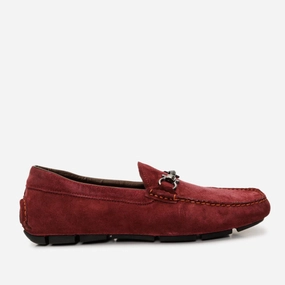 The Bari Burgundy Suede Leather Bit Drive Loafer Men  Shoe Top Golf Dress Code Shoes