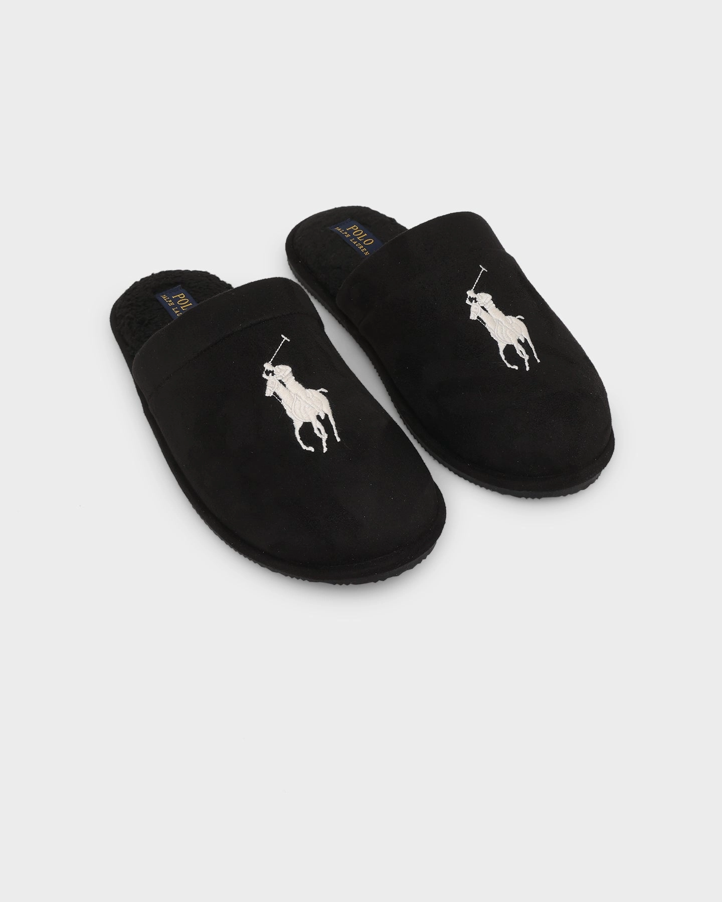 Onyx Yeezy Slides Polo Ralph Lauren Klarence Big Pony Slippers Black/Cream