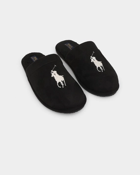 Shoes And Slippers Polo Ralph Lauren Klarence Big Pony Slippers Black/Cream