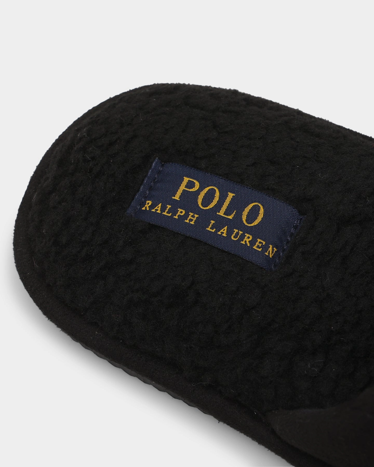 Polo Ralph Lauren Klarence Big Pony Slippers Black/Cream Fluffy Slippers