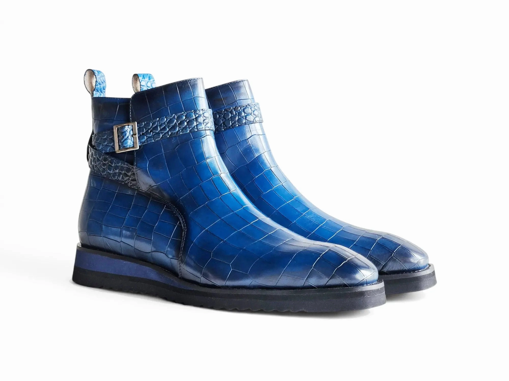 Vesper Cross Strap Buckle Boot Waterproof Ankle Boots