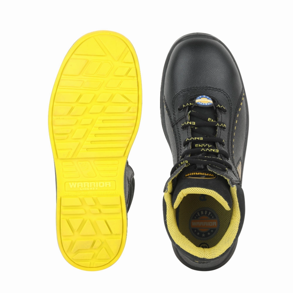 Platform Cowboy Boots Warrior Genuine Leather Ankle Boot Black Steel Toe Safety Boots for Men EARTH-BOOT By Liberty