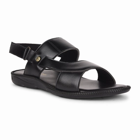 Taportal Sandals Healers Black Casual Sandal For Men VCL-103 By Liberty