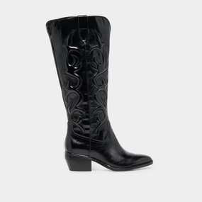 Colombia Boots MIRLA WIDE CALF BOOTS BLACK LEATHER