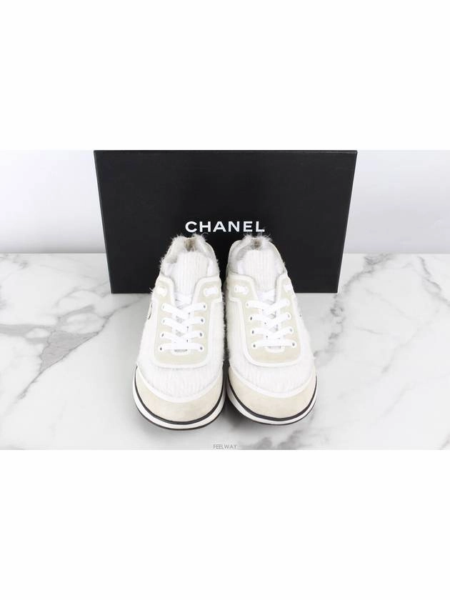 Baking Soda Sneakers CC logo knit sneakers 36 230 Chanel