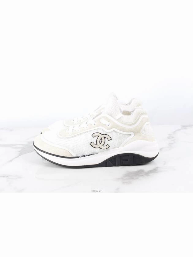 CC logo knit sneakers 36 230 Chanel Tretorn Rawlins Sneakers