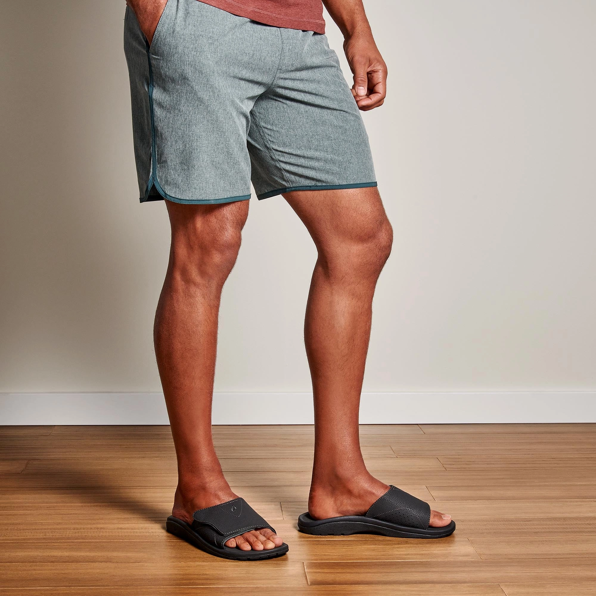 Nalu Slide - Black High Wedge Sandals