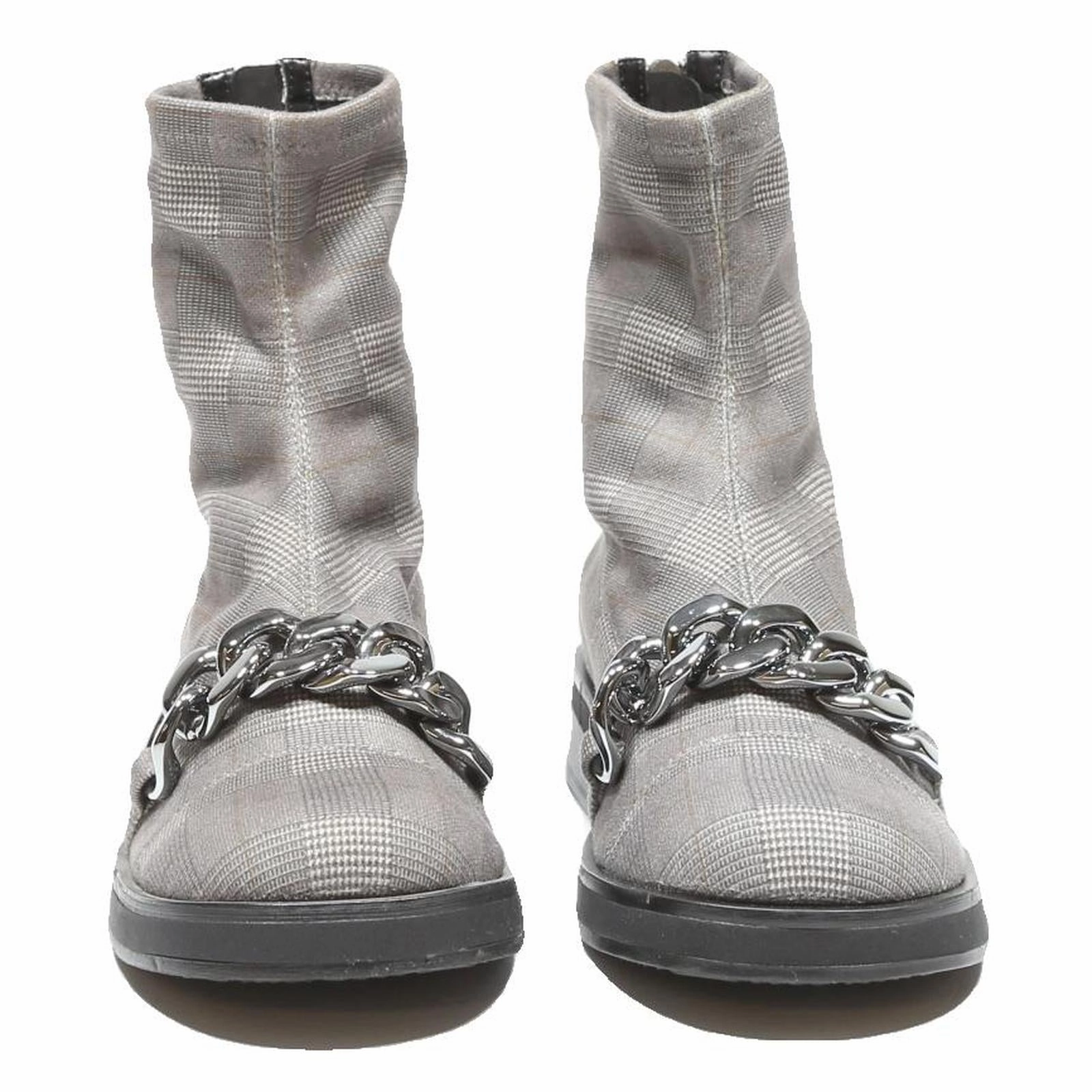 Ankle Boots CHARLES & KEITH Womens Ankle Boots Grey Synthetic UK 3 Chain Detail Smart Wear