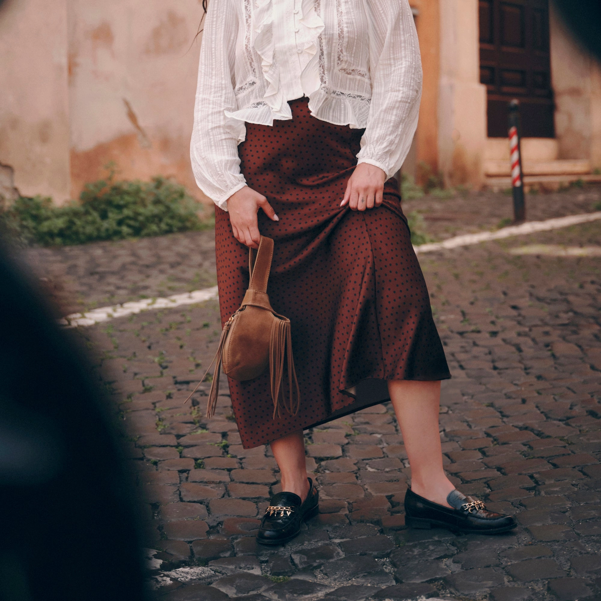 WAYLEN LOAFERS MIDNIGHT CRINKLE PATENT Sherpa Loafers