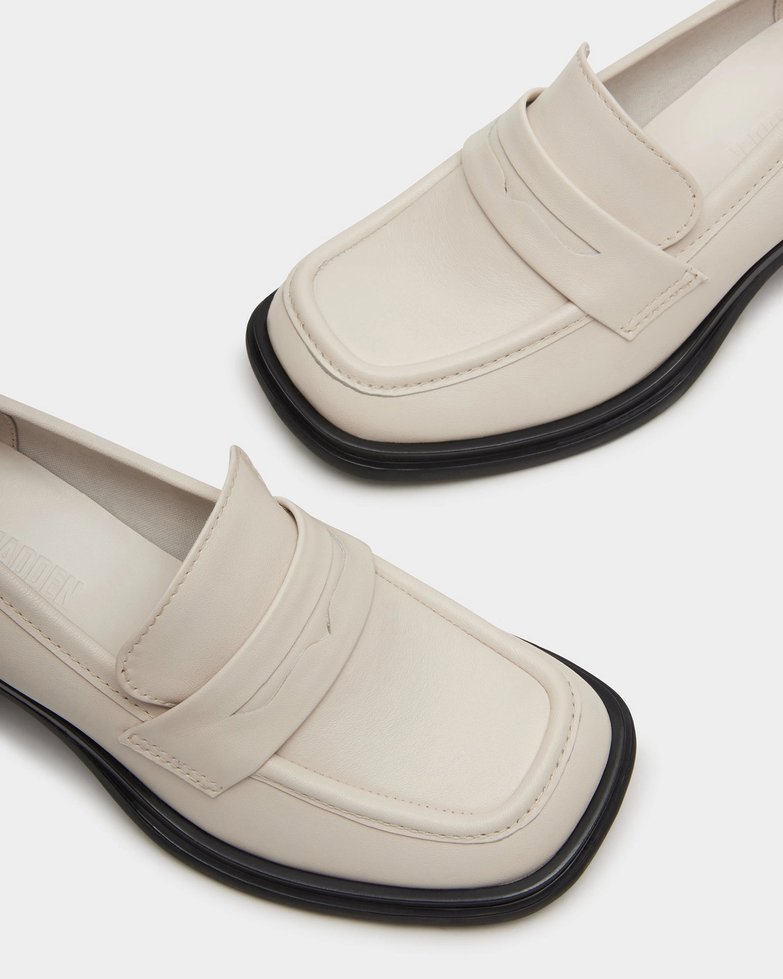 Leather White Loafers BAXTER BONE LEATHER