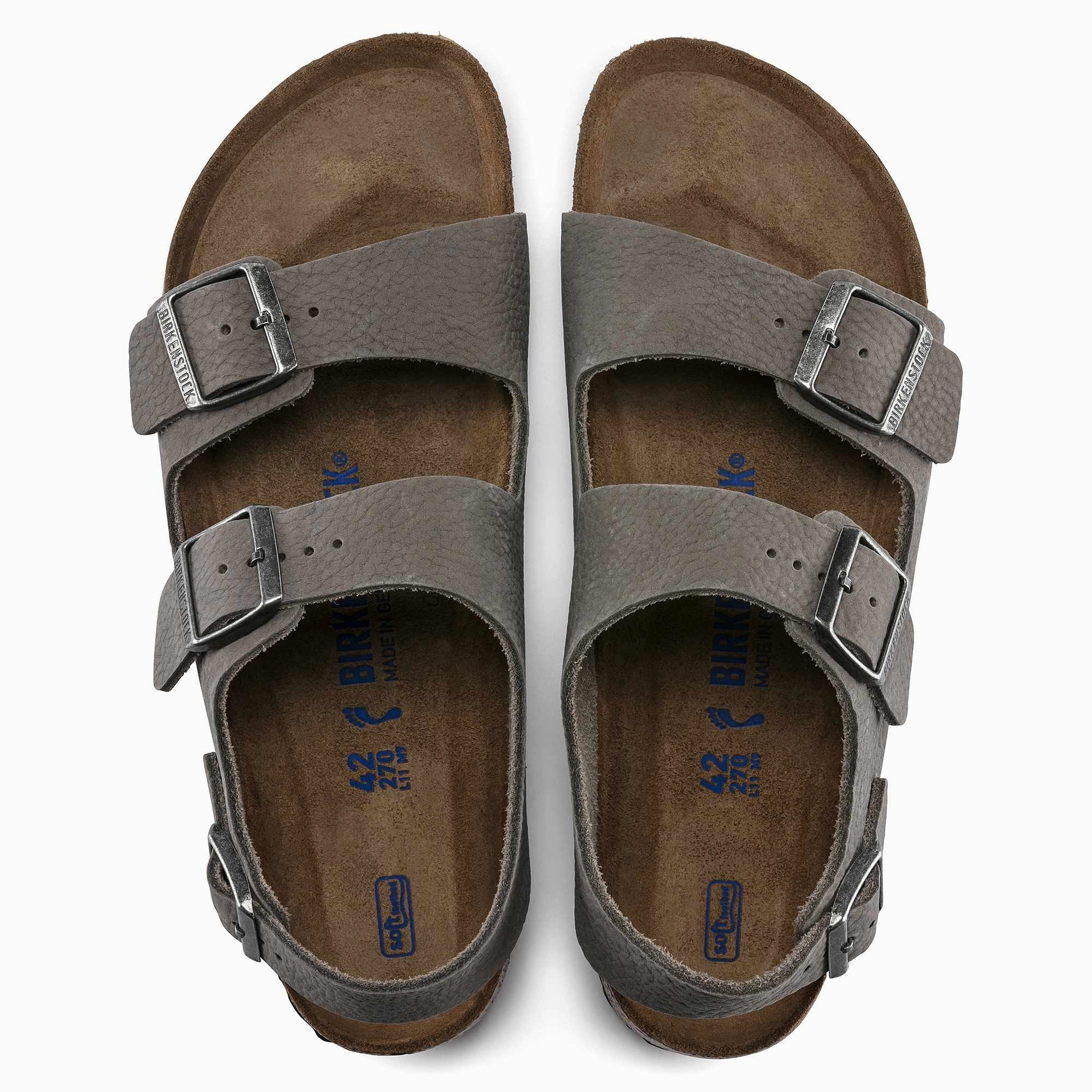 Saint Lucia Grande Sandals Milano Soft Footbed Nubuck Leather