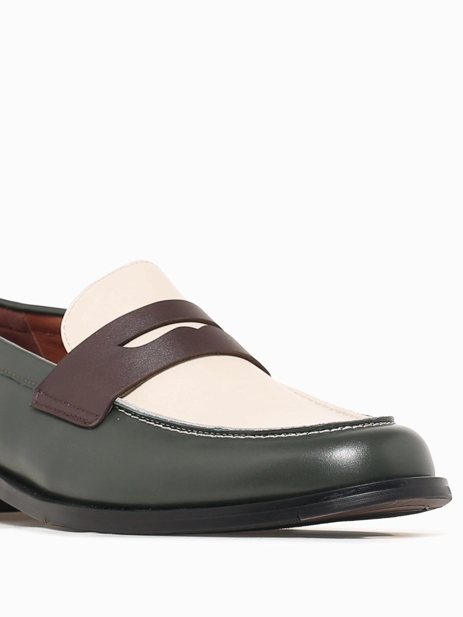 Gaio Brw Beige Grn soft cal leather Low Price Flat Shoes