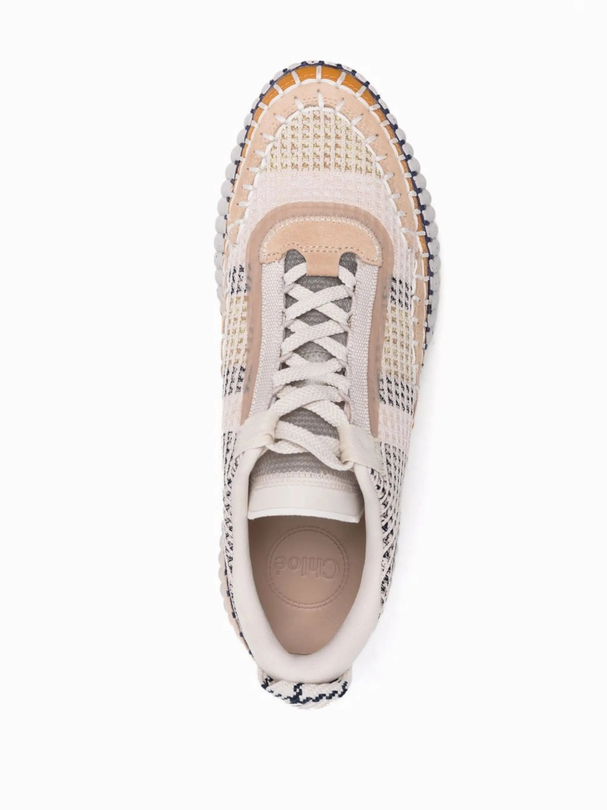 whipstitch-trim sneakers Flat Top Shoes