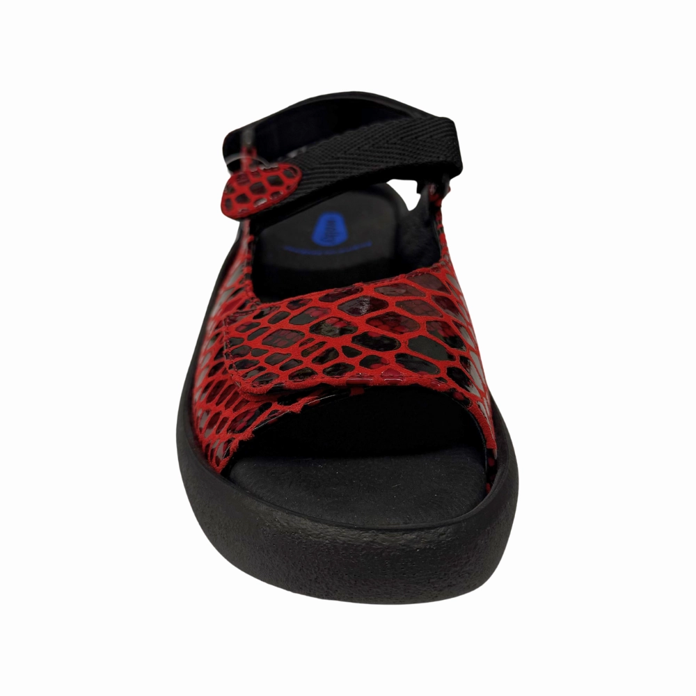 Wolky Jewel Red Cobra Nubuck Sandal (Women's) Free Spirit Sandals