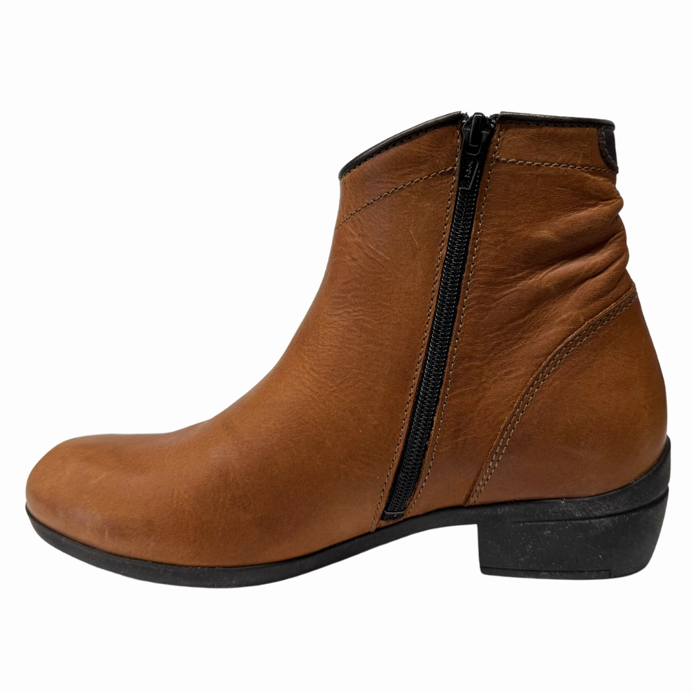 Wolky Winchester Cognac Leather Bootie (Women's) Mens Waterproof Boots
