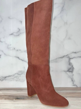 Propet Boots Women Krafty Suede Knee High Block Heel Boots In Brown