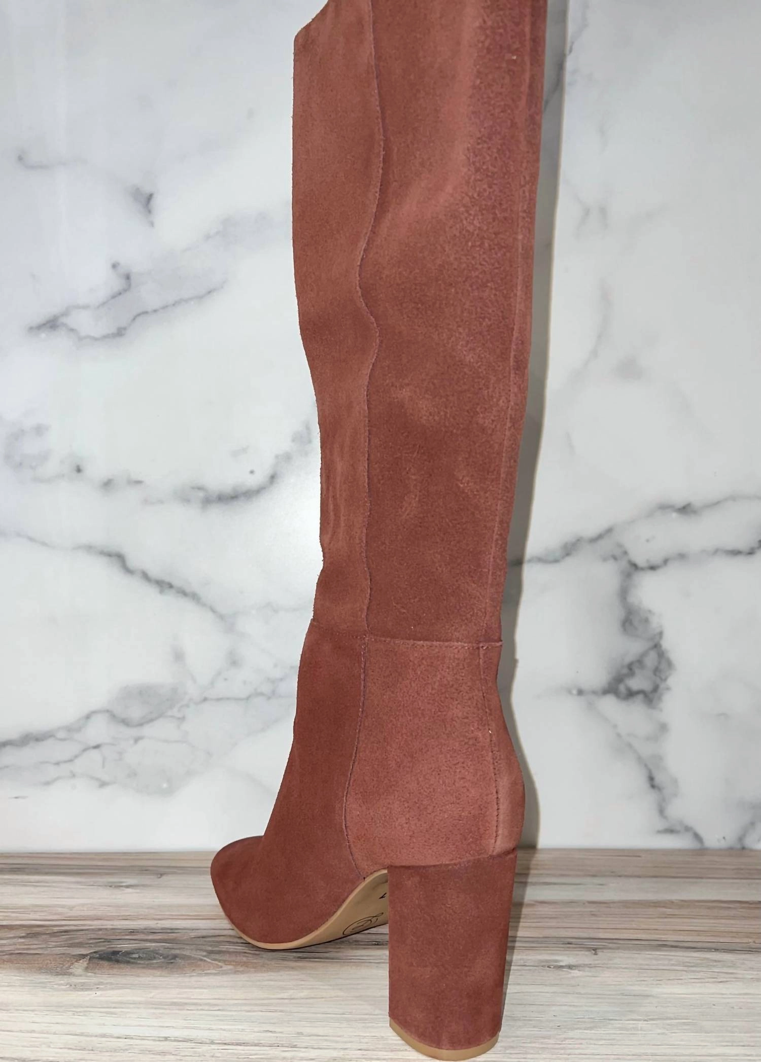 Boots On The Ground Meaning Women Krafty Suede Knee High Block Heel Boots In Brown