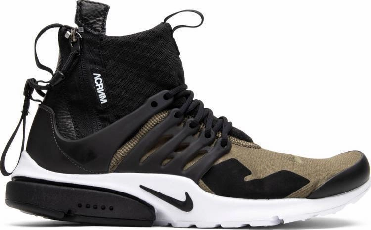 Women NIKE Air Presto Mid Acronym Olive Nike Shoes Rare