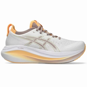 Asics Gel Lyte V Packer Shoes Women's Asics Gel-Nimbus 27, White/Fawn, 8.5 B Medium