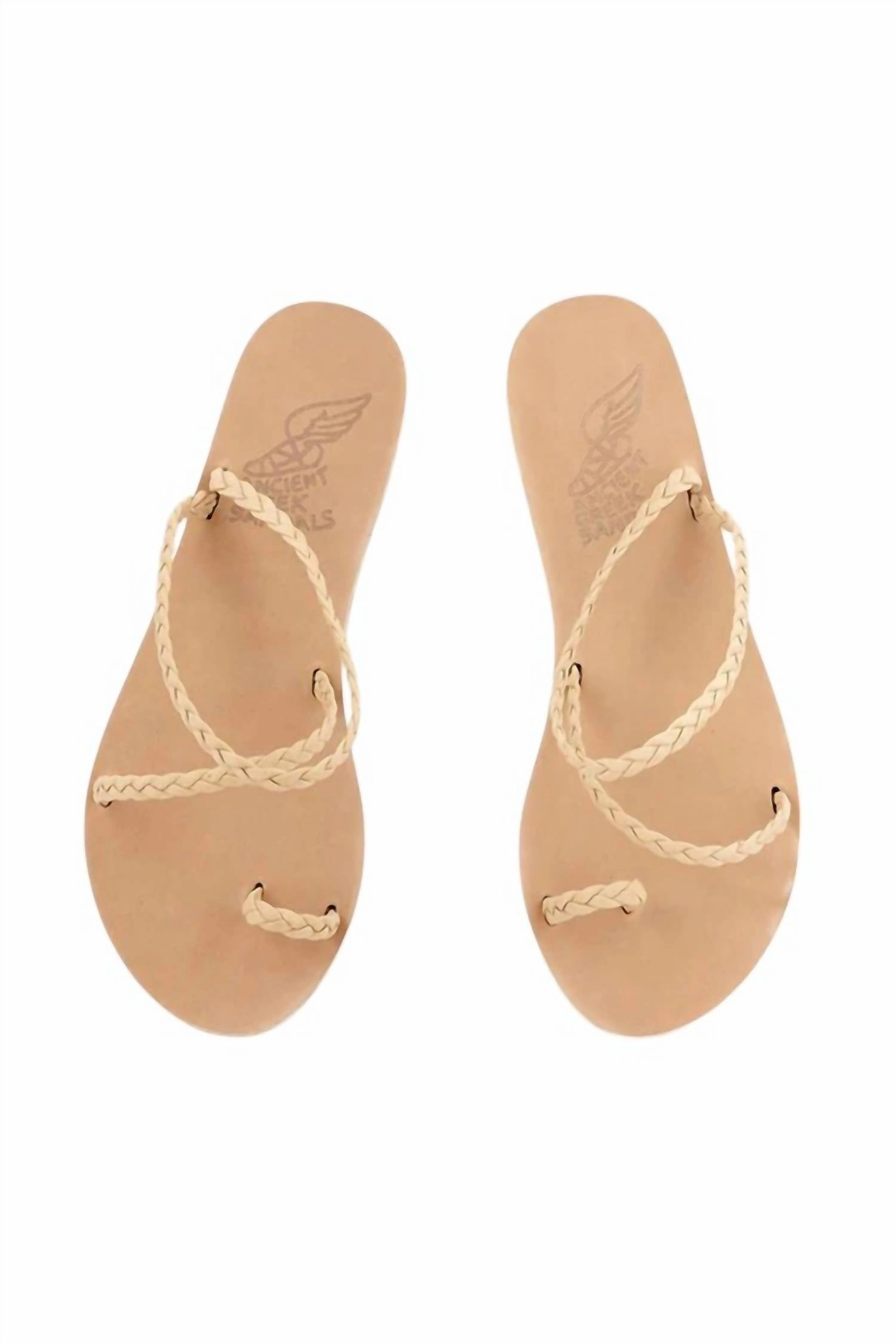 Women's Eleftheria Nappa Leather Sandals In Natural Sandals Golf Resorts
