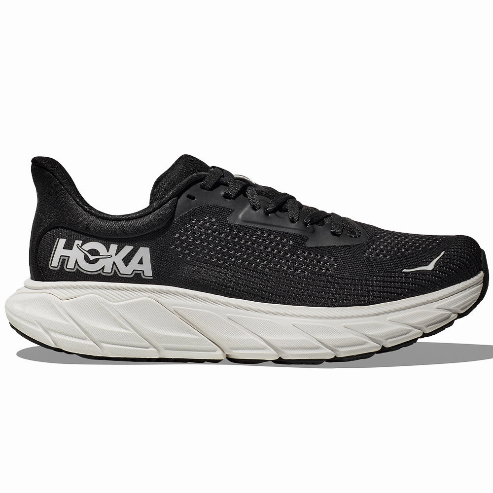 Shoes For Working On Concrete Women's Hoka Arahi 7, Black/White, 6.5 B Medium