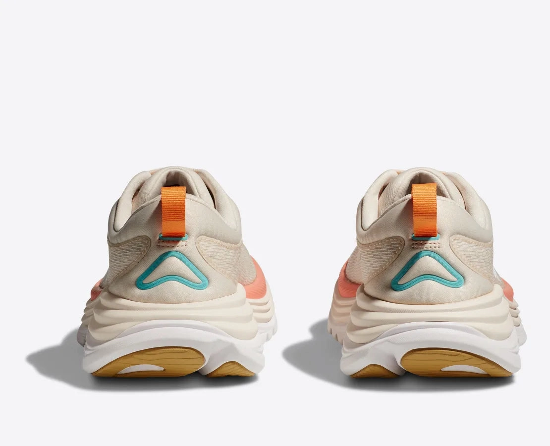 Women's HOKA Gaviota 5 Running Shoe in Vanilla / Eggnog Comfortable Flat Shoes With Arch Support