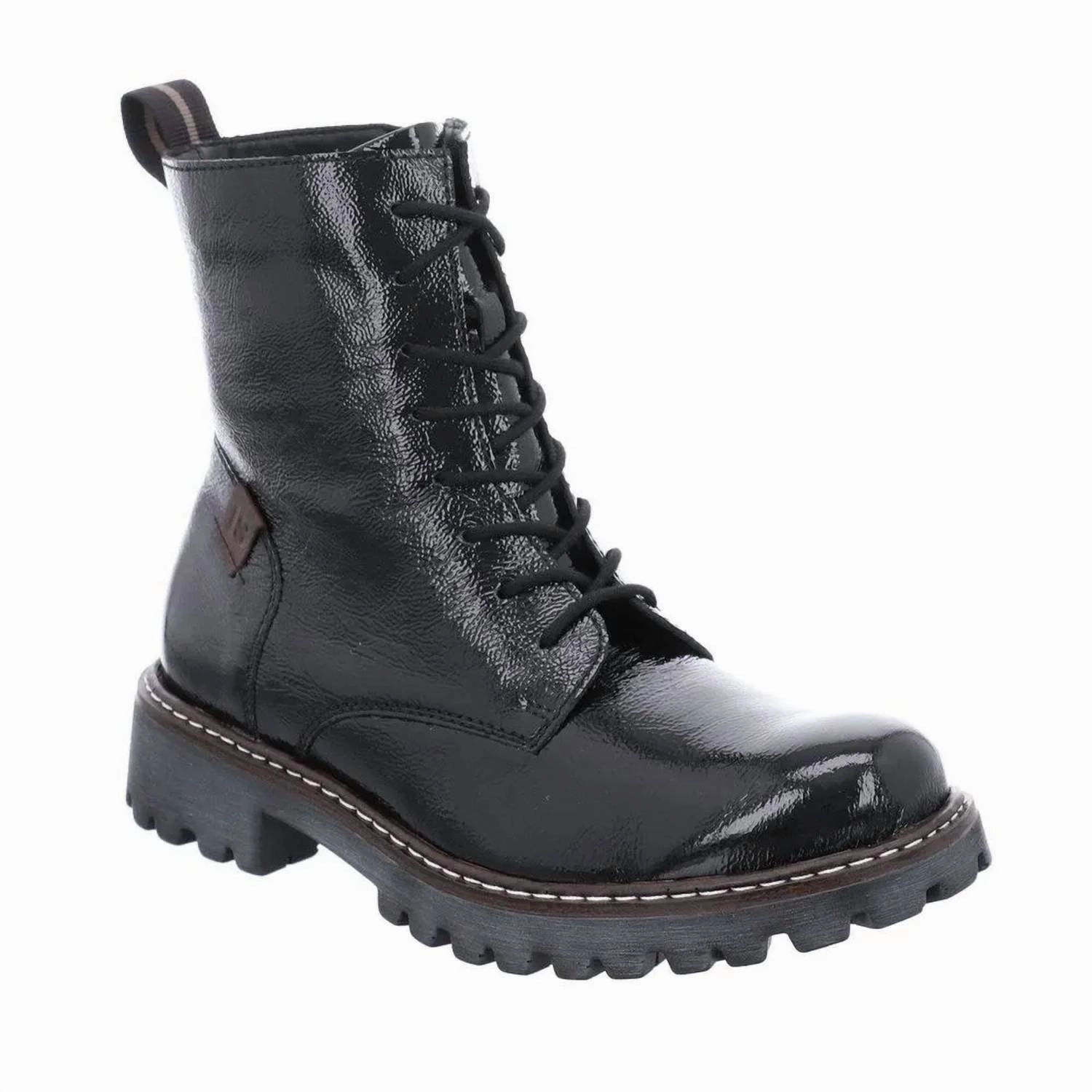 Women's Marta 02 Lace Boot In Black Patent Corral Vintage Boots