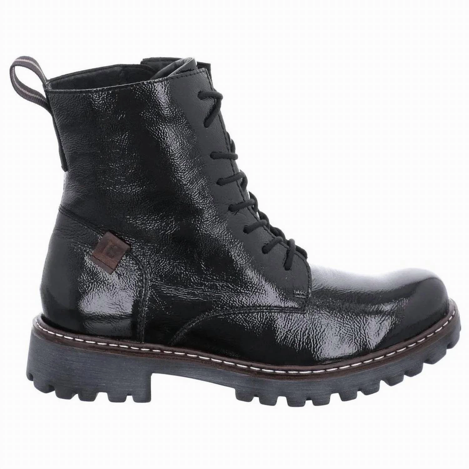 Santa Claus Boots Women's Marta 02 Lace Boot In Black Patent