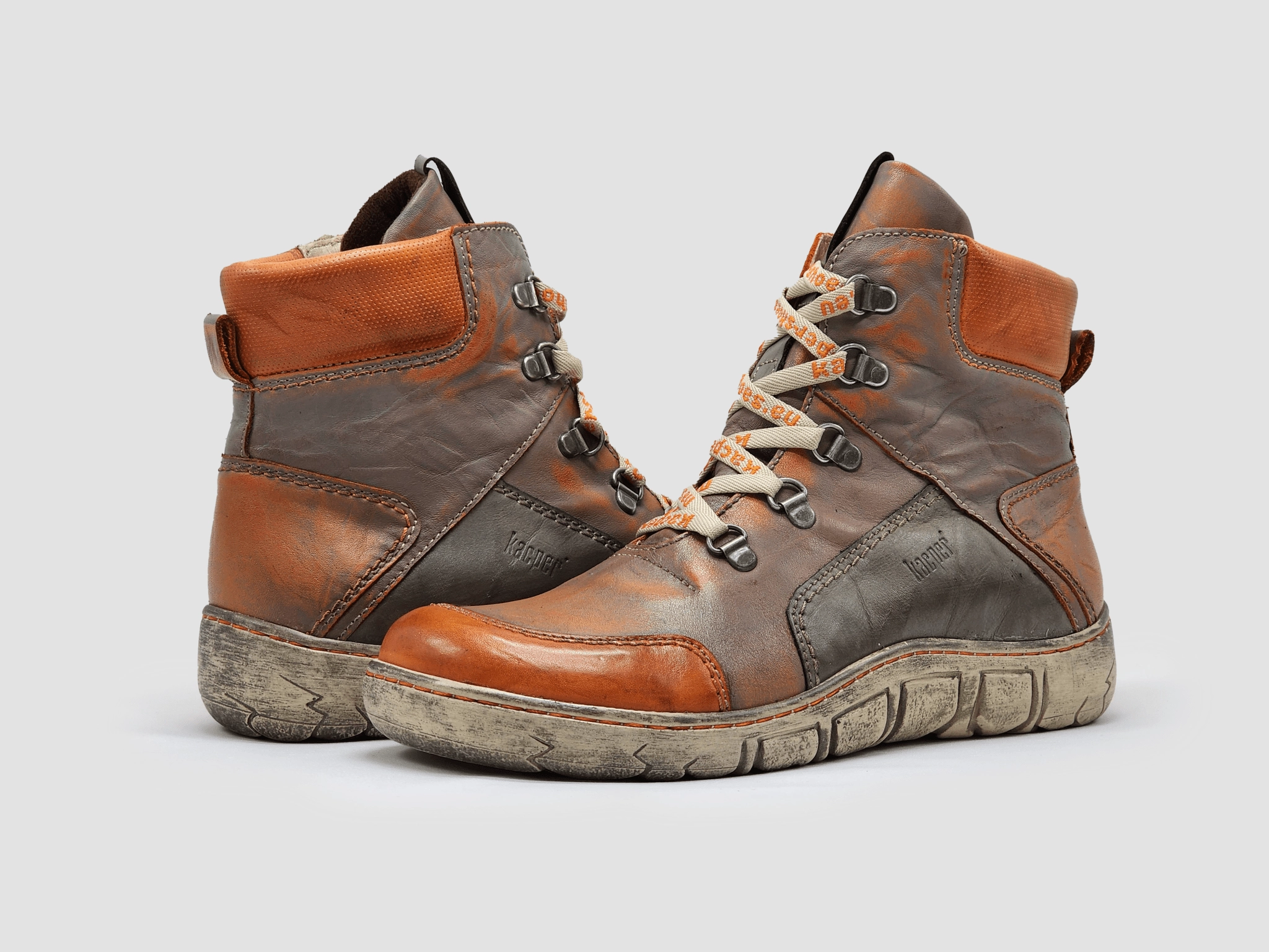 Women's Original Insulated Zip-Up Leather Boots - Orange Most Comfortable Cowboy Boots