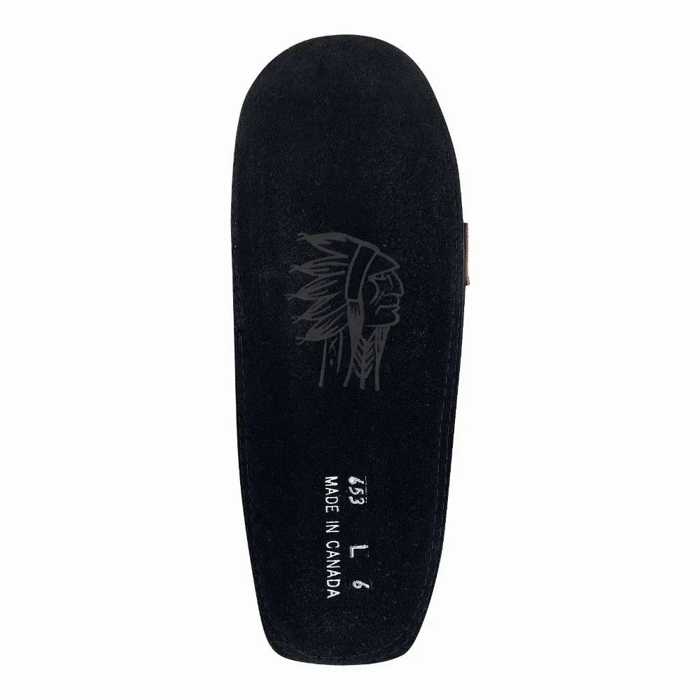 Hey Dude Slippers Women's Rabbit Fur Thunderbird Beaded Moccasins Black