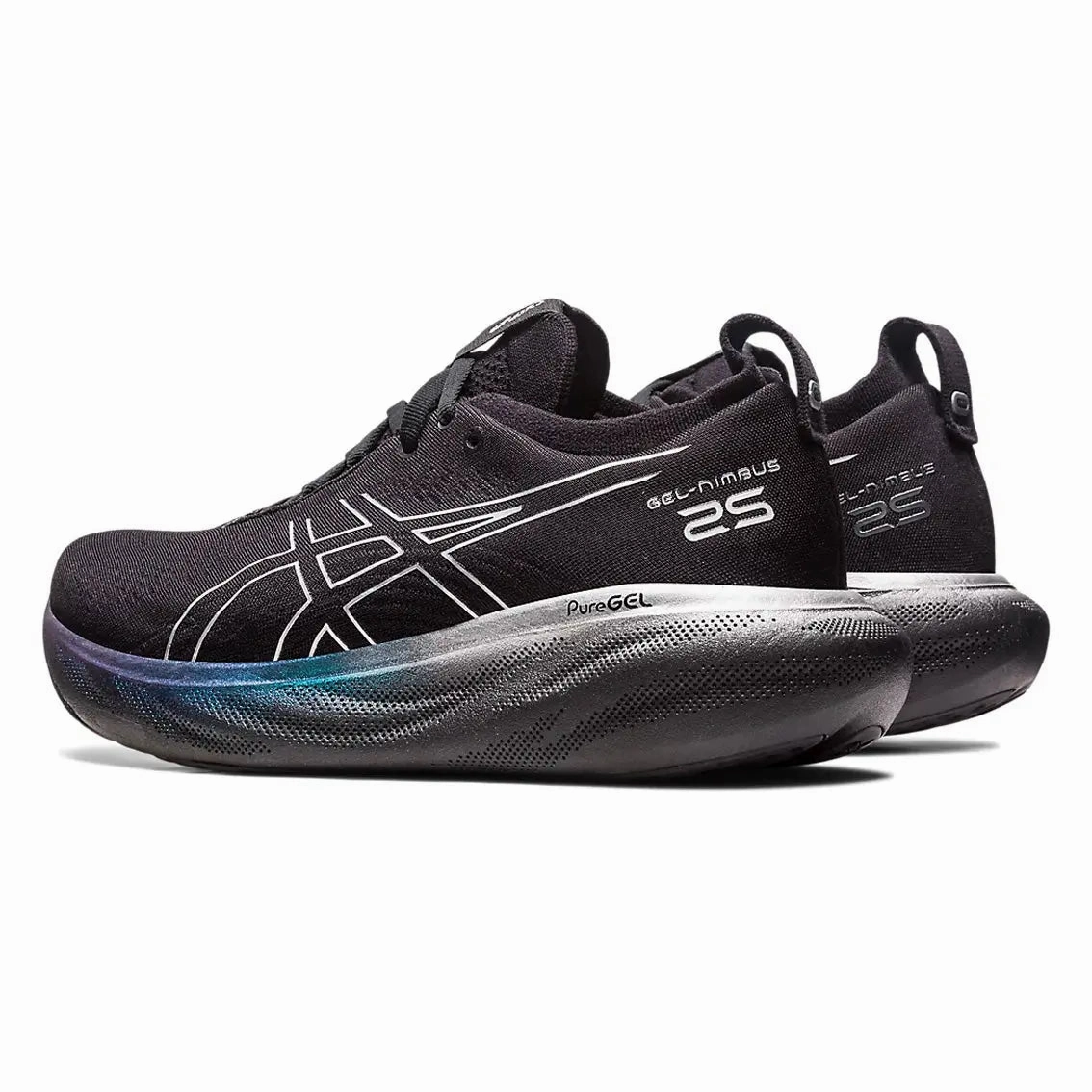 Jan Frodeno Asics Shoes Womens ASICS Nimbus 25 Platinum - Black / Pure Silver