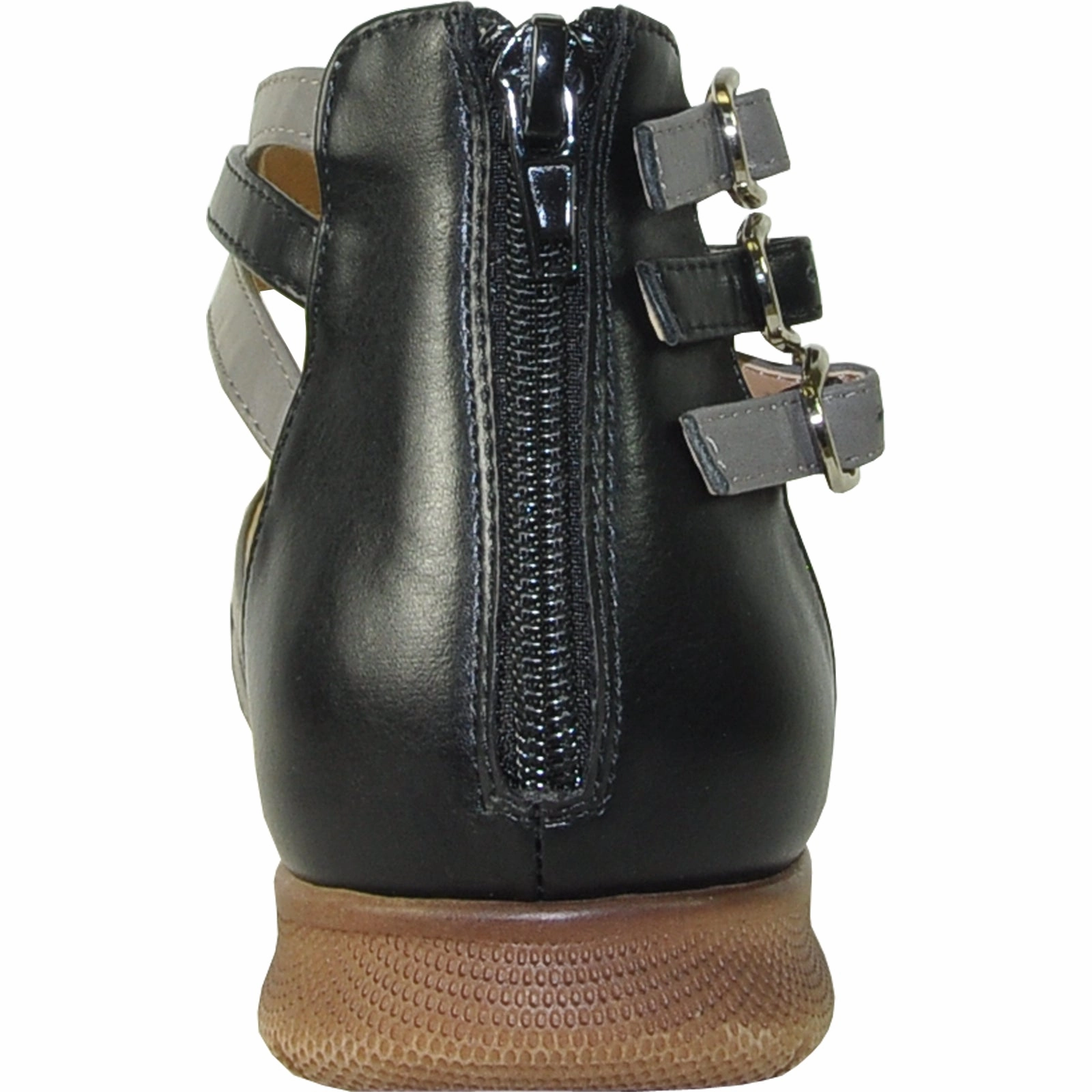 VANGELO Women Sandal LILA Flat Sandal Black Flat Sole Road Cycling Shoes