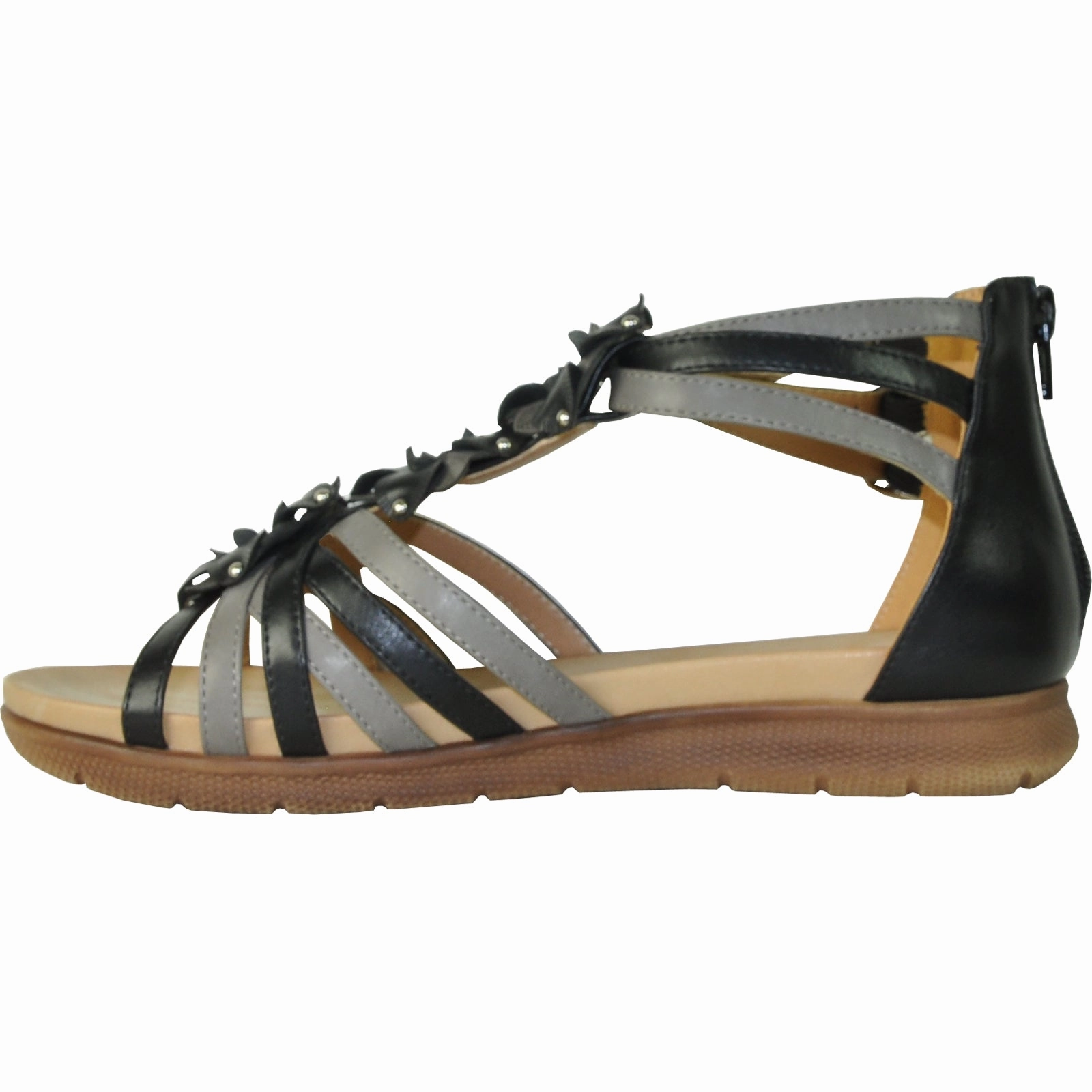 Best Shoes For Flat Feet With Plantar Fasciitis VANGELO Women Sandal LILA Flat Sandal Black