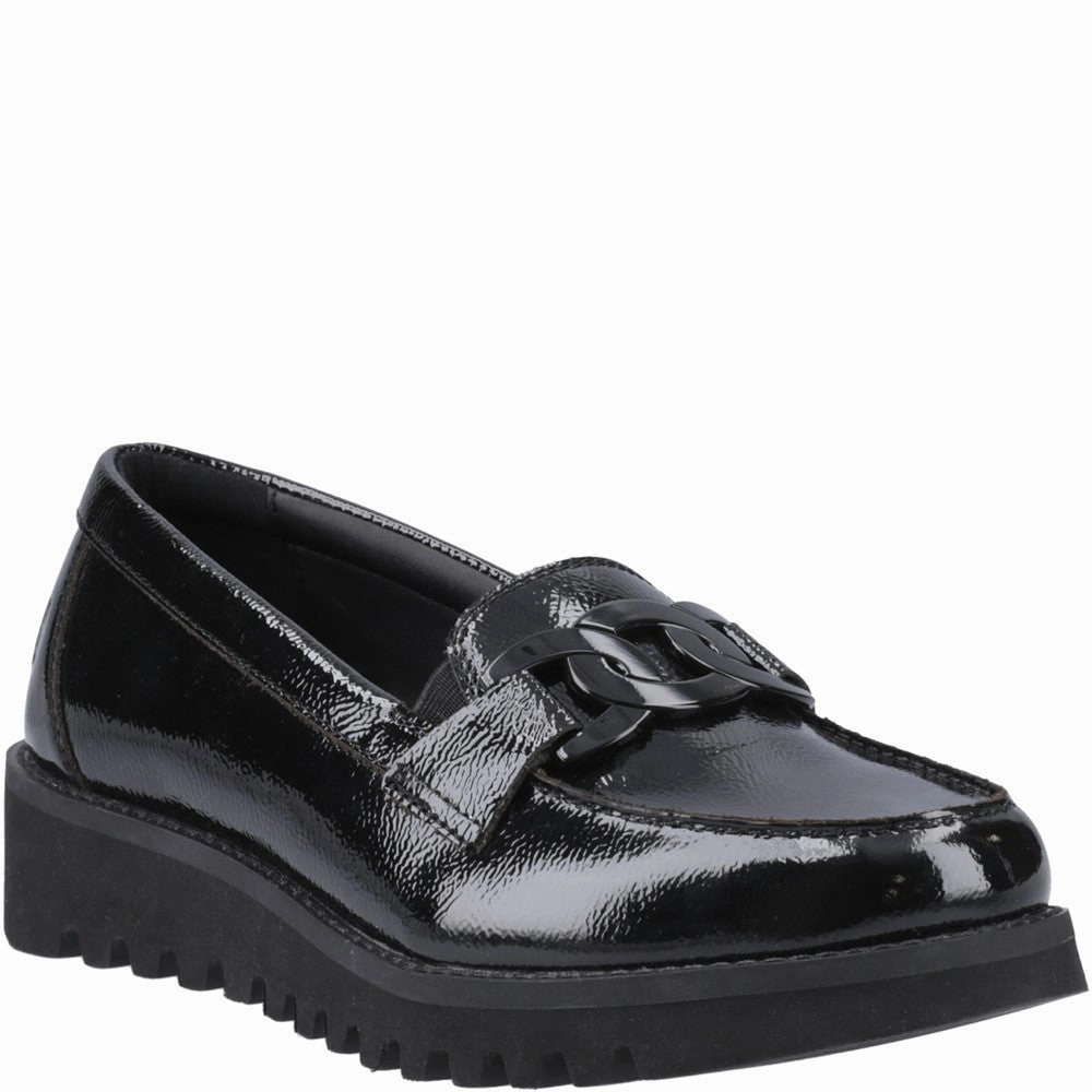 Casual Slip Loafers Hush Puppies Francis Loafer Patent Senior School Shoes