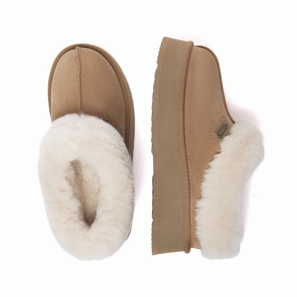 EverAu Australia Women Topknot Leather Slippers Cheapest Place To Buy Slippers