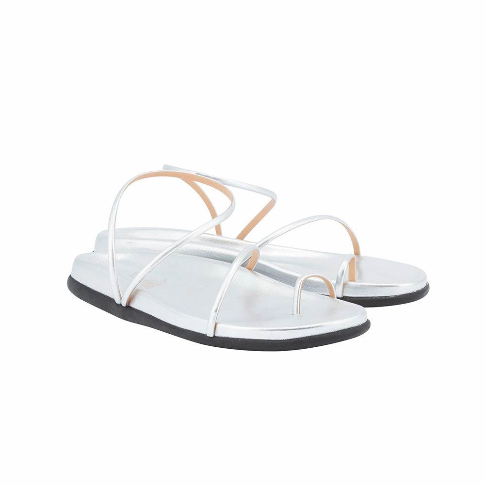 Kansiz Footbed Silver Sandals Bohemian Bahamas