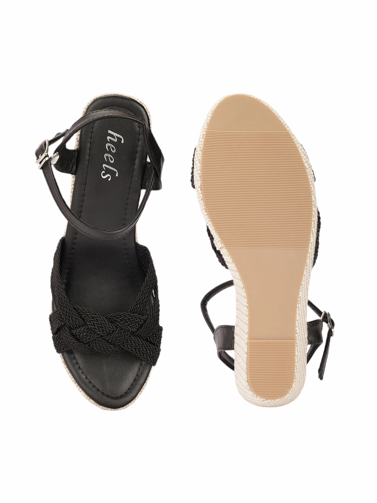 High Heel Thong Sandals Xenia Crochet Jute Wedge Sandals