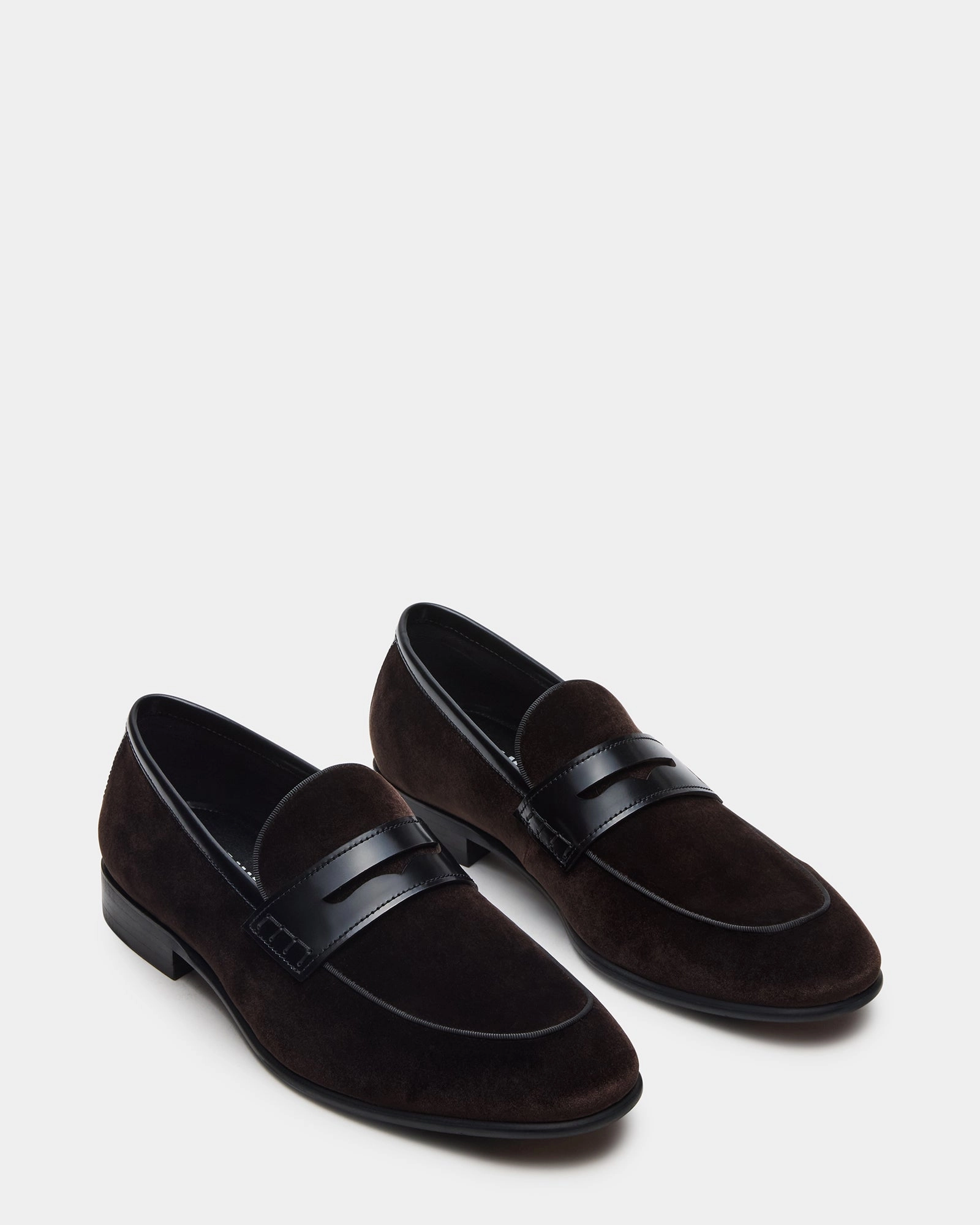 Patent Leather Lug Sole Loafers YARDLY BROWN VELVET