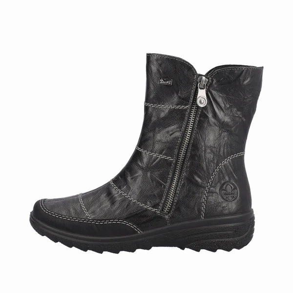 Barefoot Steel Toe Boots Z7055-00 Black Side Zip RTex