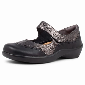 Good Shoes For Standing All Day With Flat Feet Ziera Gummibear Black/Antique Pewter Mary Jane (Women's)
