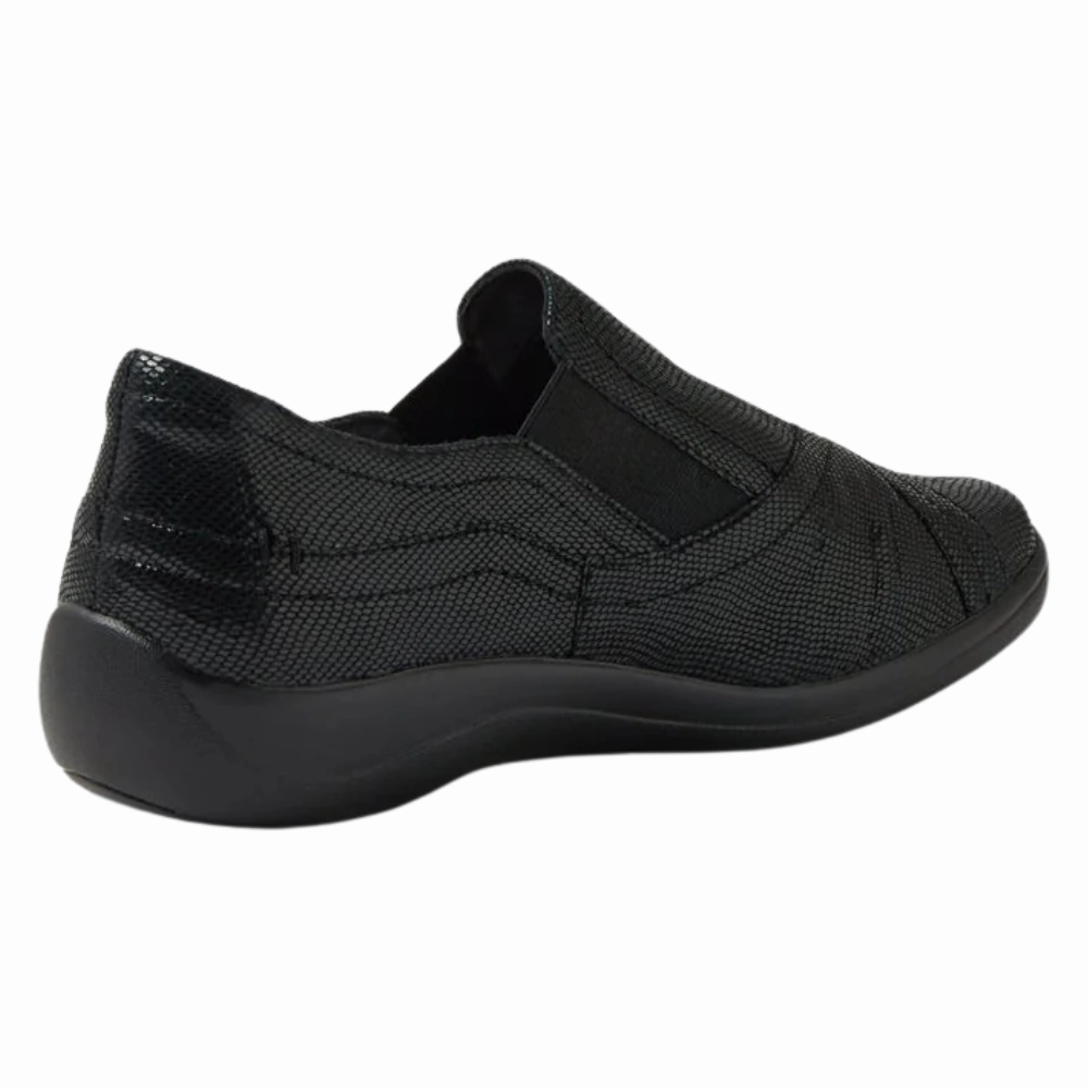 Ziera Java Black Lizard Slip-On (Women's) Inexpensive Flat Shoes