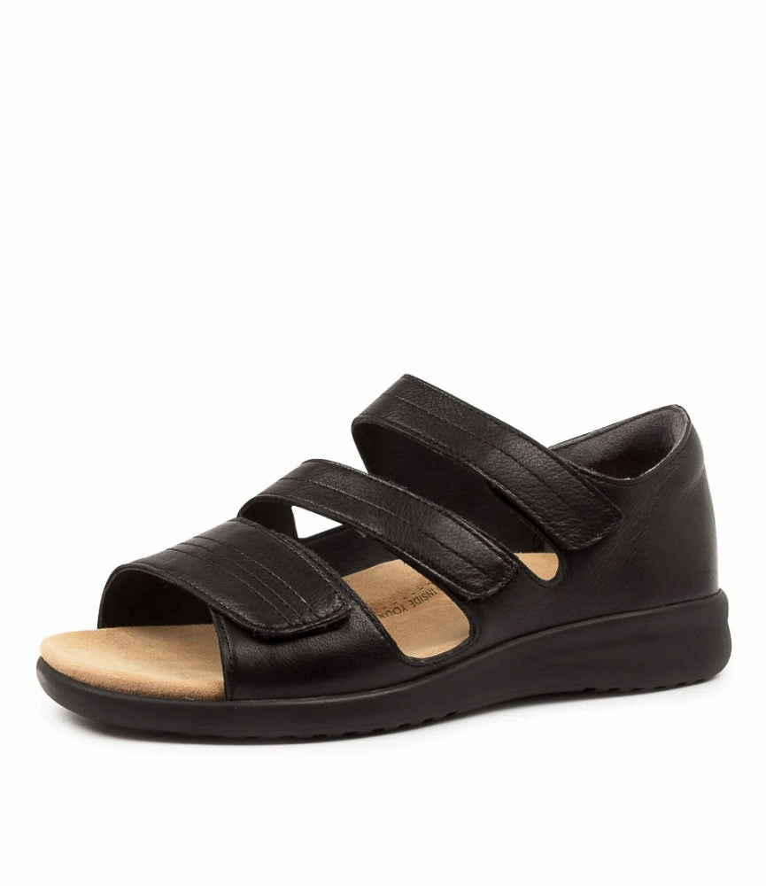 Espadrille Flat Sandals Ziera Women's Bardot - Black/Black